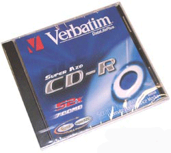 Диск СD-R Verbatim 700Mb, 52x, Slim